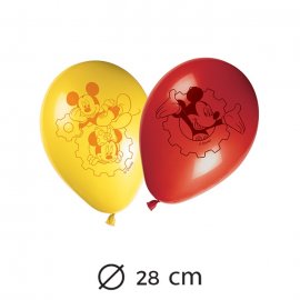 8 Balões Mickey Mouse 28 cm