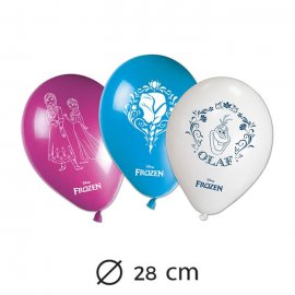 8 Balões de Frozen 28 cm