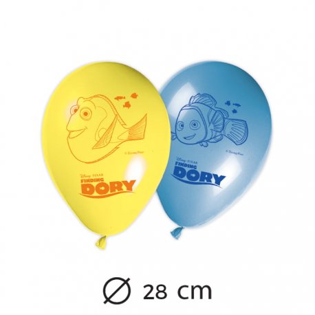 8 Balões de Procurando Dory 28 cm