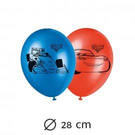8 Balões de Carros 28 cm