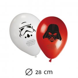 8 Balões de Star Wars 28 cm