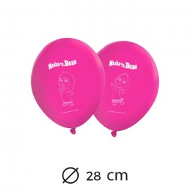 8 Balões de Masha e o Urso 28 cm