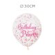 6 Balões de Confete Aniversário Princesa 30 cm