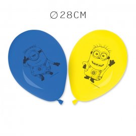 8 Balões de Minions 28 cm