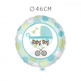 Balões Baby Shower Menino com Carrinho 46 cm