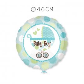 Balões Baby Shower Menino com Carrinho 46 cm