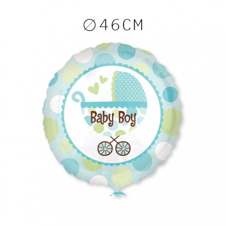 Balões Baby Shower Menino com Carrinho 46 cm