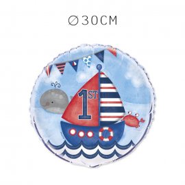 Balão Primeiro Ano Menino 30 cm