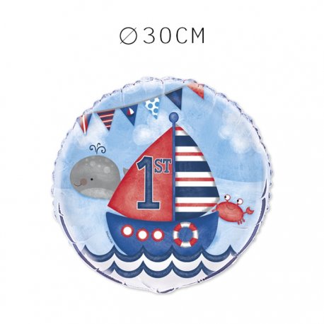 Balão Primeiro Ano Menino 30 cm