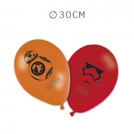 8 Balões Star Wars 30 cm