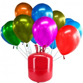 Botijão de Hélio Maxi com 50 Balões Metalizados