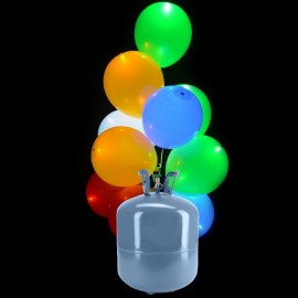 Botija de Hélio Mini com 30 Balões Led