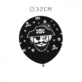 Balões Pirata Redondos 32 cm Balões Pirata Redondos 32 cm
