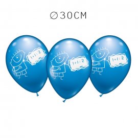 Balões Menino Matemáticas Redondos 30 cm Balões Menino Matemáticas Redondos 30 cm