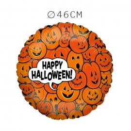 Balão Happy Halloween Abóboras Foil 46 cm