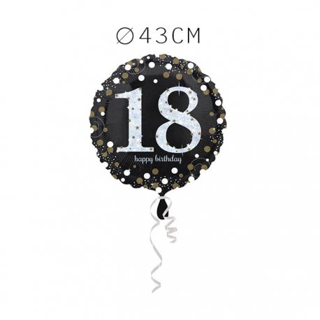 Balão Foil 18 Anos Elegante 43 cm