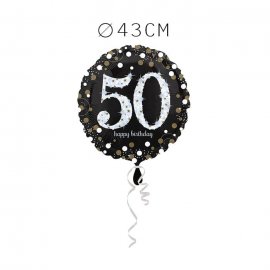 Balão Foil 50 Anos Elegante 43 cm