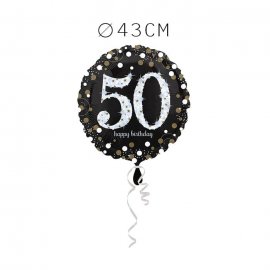 Balão Foil 50 Anos Elegante 43 cm
