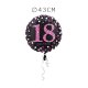 Balão Foil 18 Anos Elegante Pink 43 cm