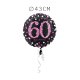 Balão Foil 60 Anos Elegante Pink 43 cm