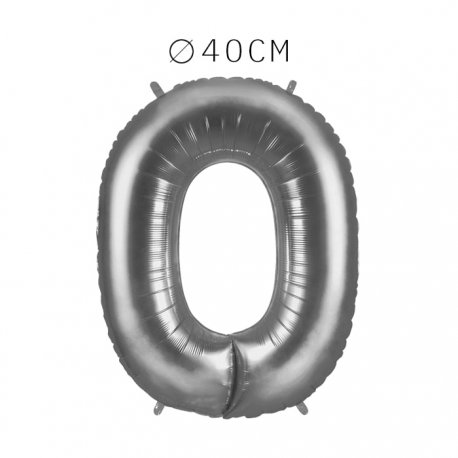 Balão Número 0 Foil 40 cm