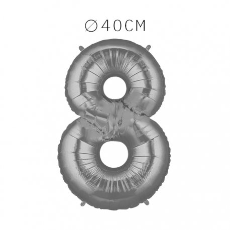 Balão Número 8 Foil 40 cm