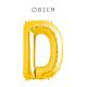 Balão Letra D Foil 81 cm
