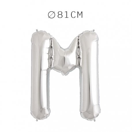 Balão Letra M Foil 81 cm