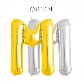 Balão Letra M Foil 81 cm
