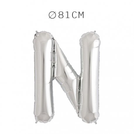 Balão Letra N Foil 81 cm