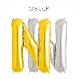 Balão Letra N Foil 81 cm
