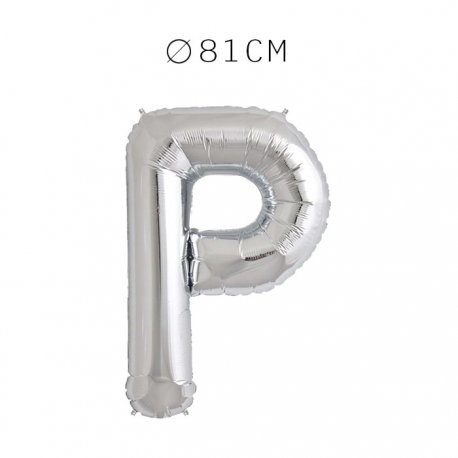 Balão Letra P Foil 81 cm
