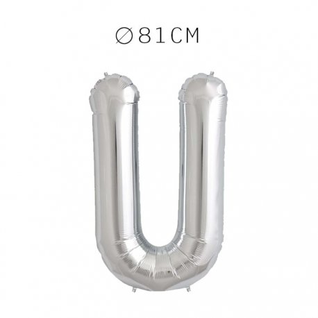 Balão Letra U Foil 81 cm