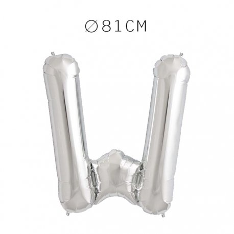 Balão Letra W Foil 81 cm