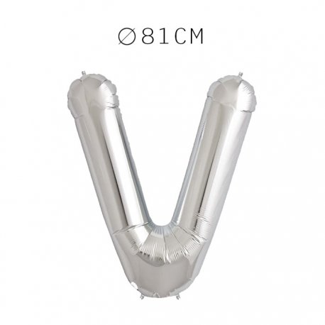 Balão Letra V Foil 81 cm