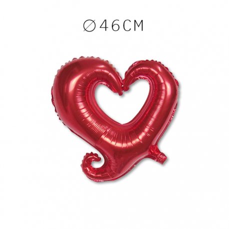 Balão Foil Forma Coração 46 cm 