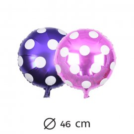 Balão Redondo Bolinhas Foil 46 cm